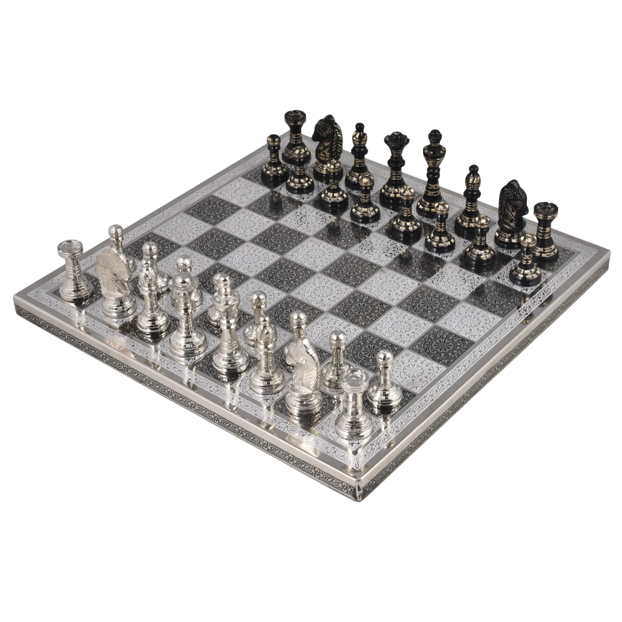 brass metal luxury chess set (copper & gold) - Image 2