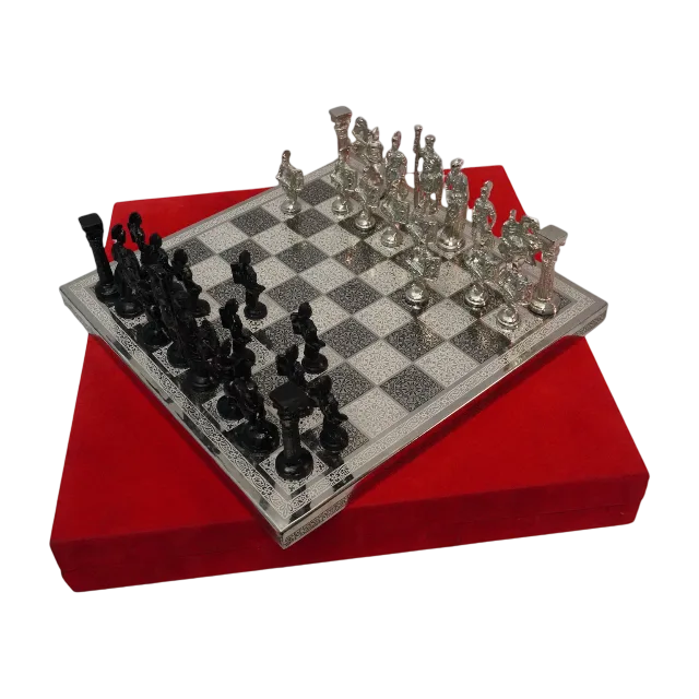 classic brass chess set with box - Image 2