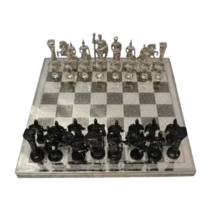 classic brass chess set with box