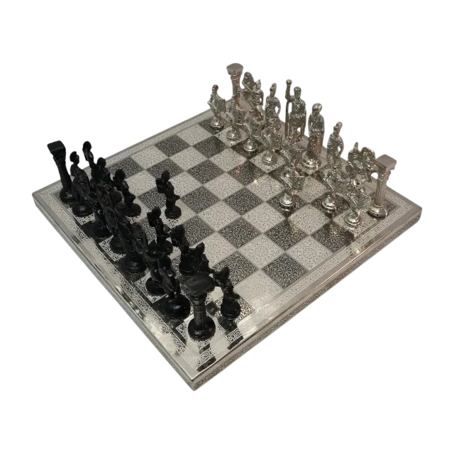 classic brass chess set with box - Image 4