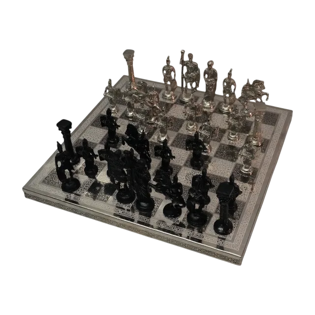 classic brass chess set with box - Image 3