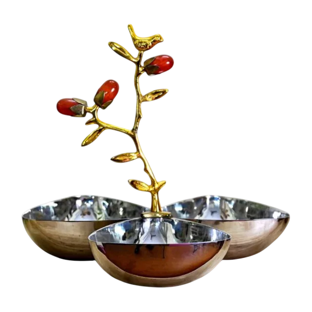3 steel bowl with aluminium handle
