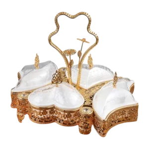 4 compartment iron dry fruit tray