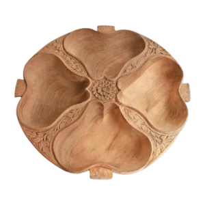 4 compartment wooden dryfruit tray