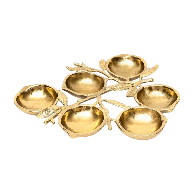 6 compartment aluminium dry fruit tray - Image 2