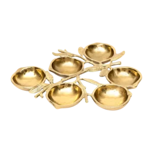 6 compartment aluminium dry fruit tray