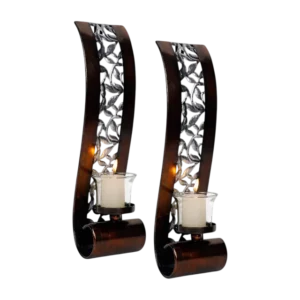Antique iron wall hanging candle holder
