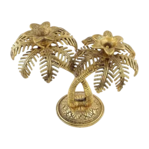 Beautiful tree style brass candle holder
