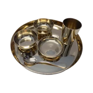 Brass thali set