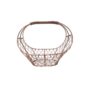 Copper plated gift hamper iron Basket