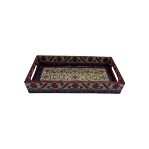 Decorative Wooden serving tray with handle