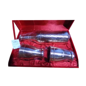 Decorative copper bottle with two glass tumber set