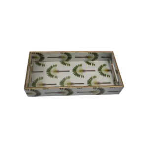 Elegant flower Pattern Serving Tray with handle