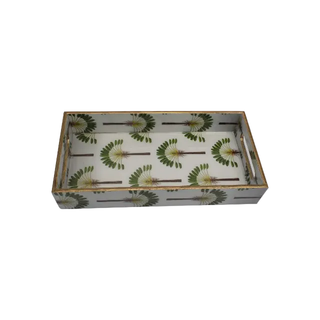 Elegant flower Pattern Serving Tray with handle
