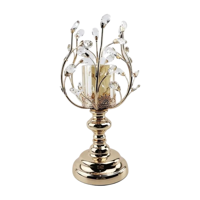 European Crystal metal Candlestick for Dining Table