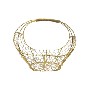 Gold plated gift hamper iron Basket