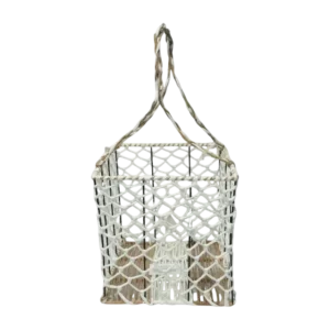 Handmade White Paper Rope Storage Basket
