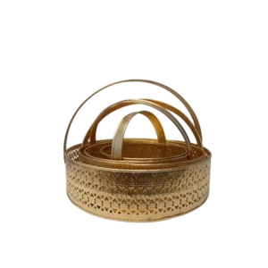 Metal Iron Gift Hamper Basket With Handle Set