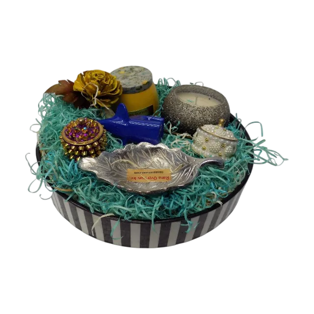 Printed round gift hamper
