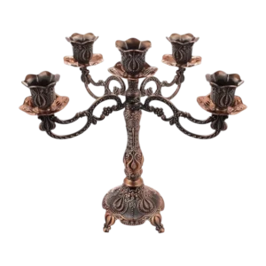 Red Bronze aluminium 5 candle holder