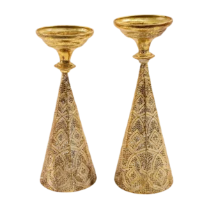 Stylish Gold metal Candle Holder