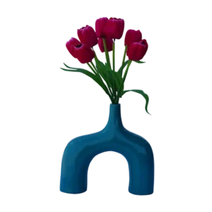 Vintage style aluminium flower vase
