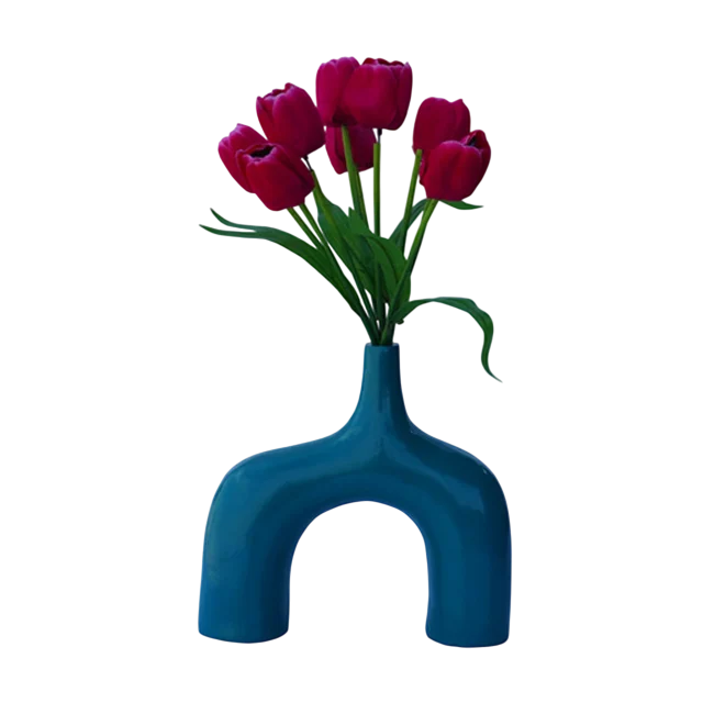 Vintage style aluminium flower vase
