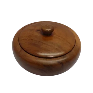 Wooden bowl with lid
