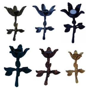 aluminium t light holder set
