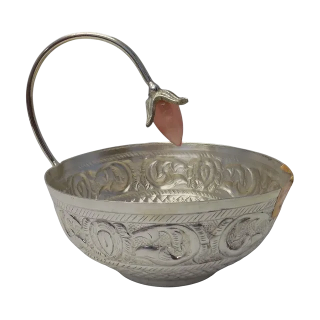 brass lotus serving bowl - Image 2