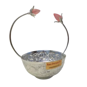 brass lotus serving bowl