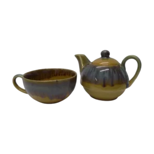 ceramic tea pot with cup set