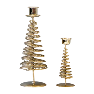 christmas tree aluminium candle holder