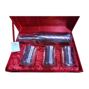 copper bottle and three glass with box