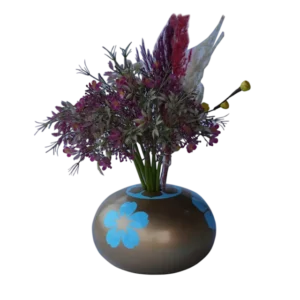 creative dual tone aluminium flower vase