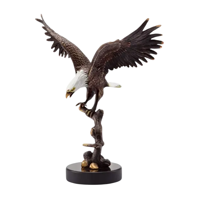 decorative aluminium eagle figurine