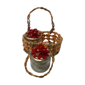 luxury Handmade basket with jar