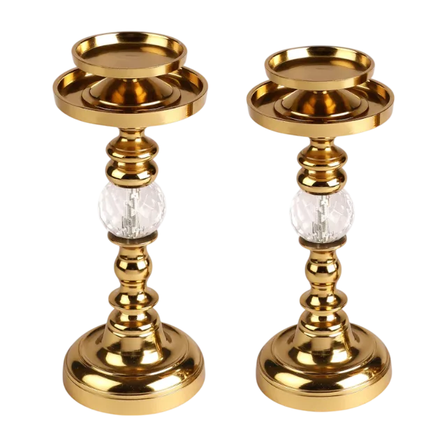 metal candle holder with acrylic design