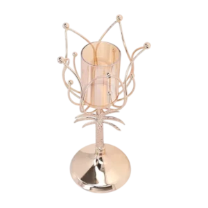 modern gold pillar table decor aluminium candle stand