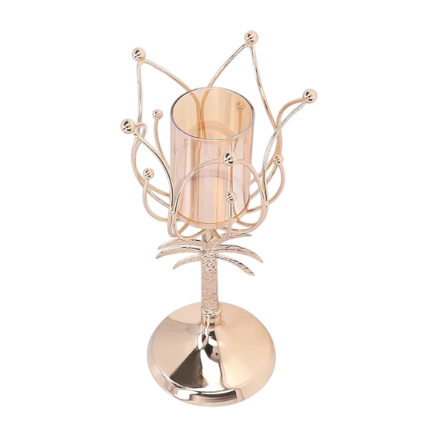 modern gold pillar table decor aluminium candle stand