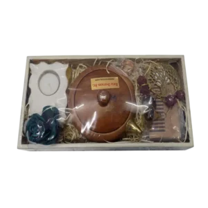 rectangular wooden gift hamper