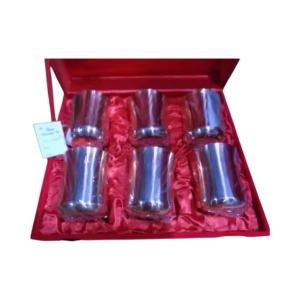 silver plated copper glass set of 6