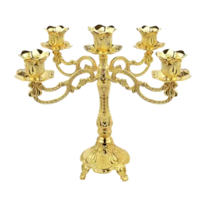 vintage gold finish aluminium candle holder