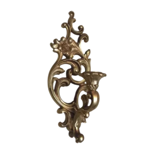 vintage wall hanging brass candle holder