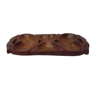 wooden divided 4 sections dryfruit serving tray