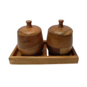 wooden pickel set with tray