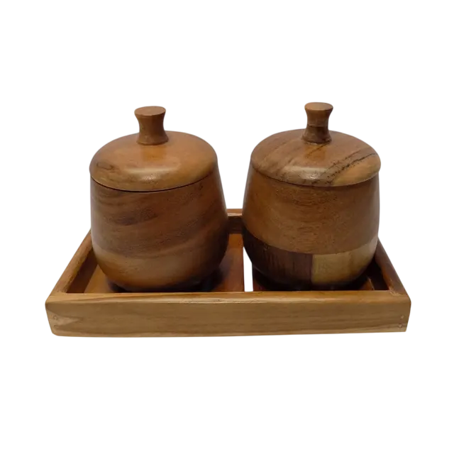 wooden pickel set with tray